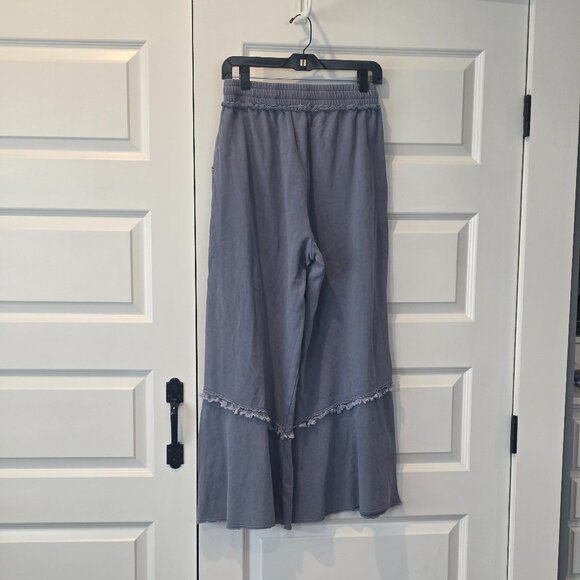 NWT: Easel Drawstring Wide Leg Terry Knit Pants - Picture 7 of 7